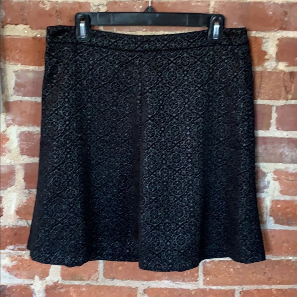 Loft mini shiny black skirt.